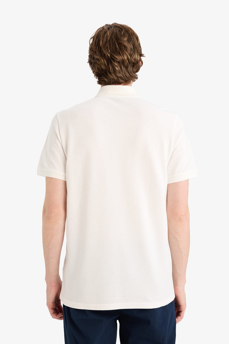 DeFacto White Man Cotton Polo T-Shirt Casual - Image 5